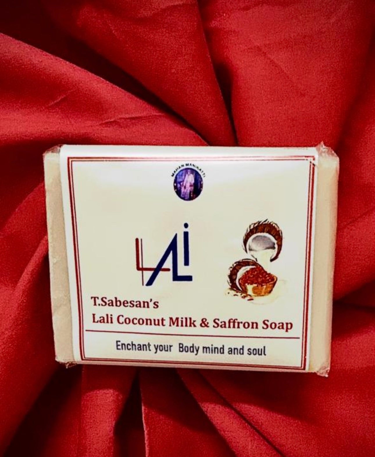 Lali coconut milk and saffron soap