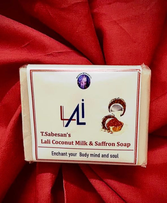 Lali coconut milk and saffron soap